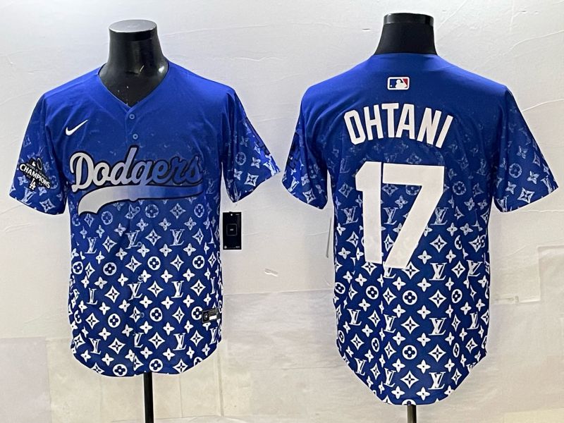 Men Los Angeles Dodgers #17 Ohtani Blue Nike 2025 MLB jersey 017->los angeles dodgers->MLB Jersey